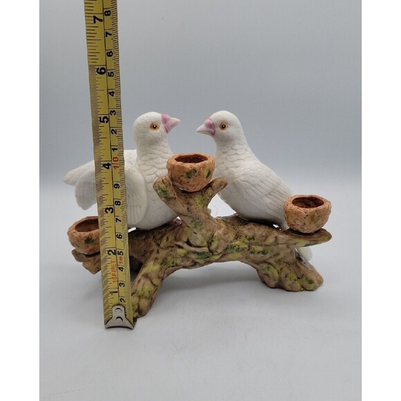 Enesco Vintage Candleholder White Doves Birds 1979 Fine Porcelain 5.5" VTG - Picture 9 of 16